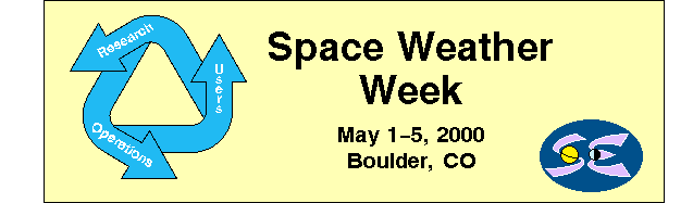 A banner graphic for the 2000 Space Weather Workshop.