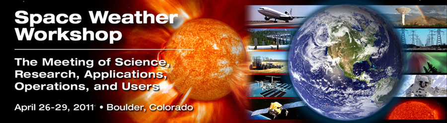 A banner graphic for the 2011 Space Weather Workshop.