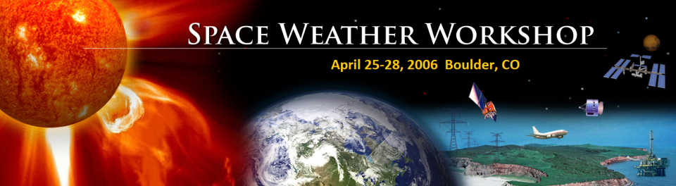 A banner graphic for the 2006 Space Weather Workshop.