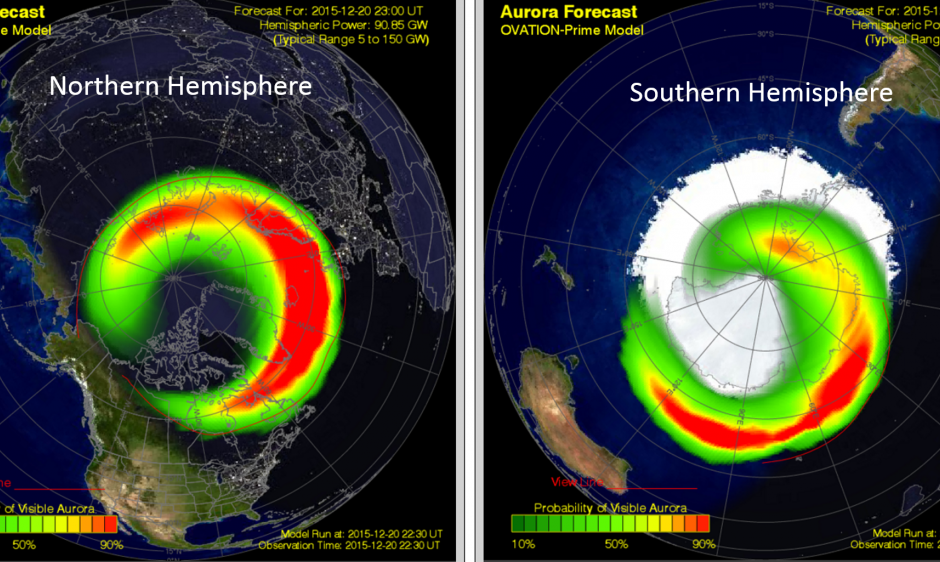 Auroral Oval Forecast Model Display