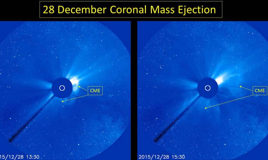 SOHO/LASCO-C3 coronagraph images of 28 Dec CME