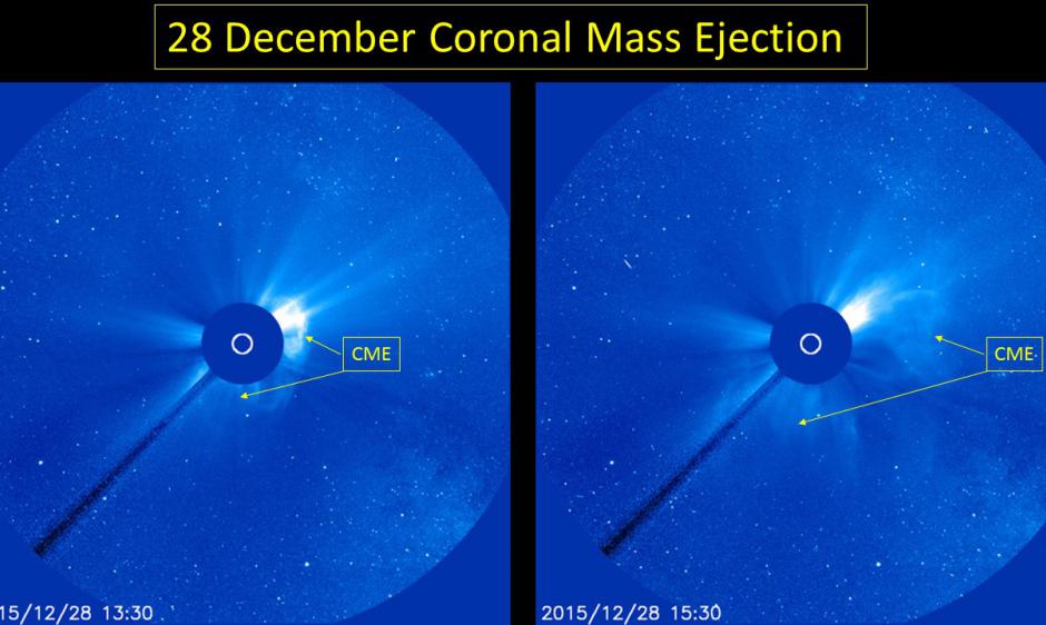 Coronal Mass Ejection on 28 December NOAA / NWS Space Weather