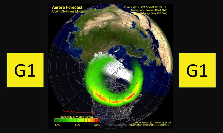 Ovation aurora model/G1 minor Alert