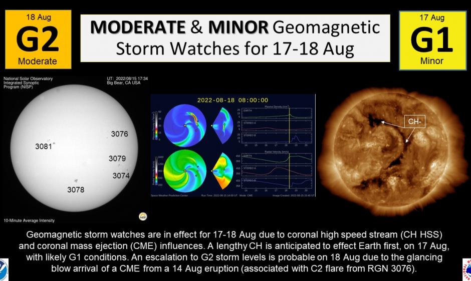 G1-G2 Storm Watches 17-18 Aug, 2022