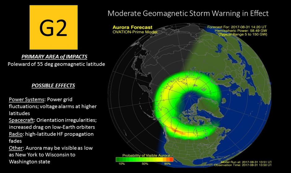 G2 Warning Auroral Forecast