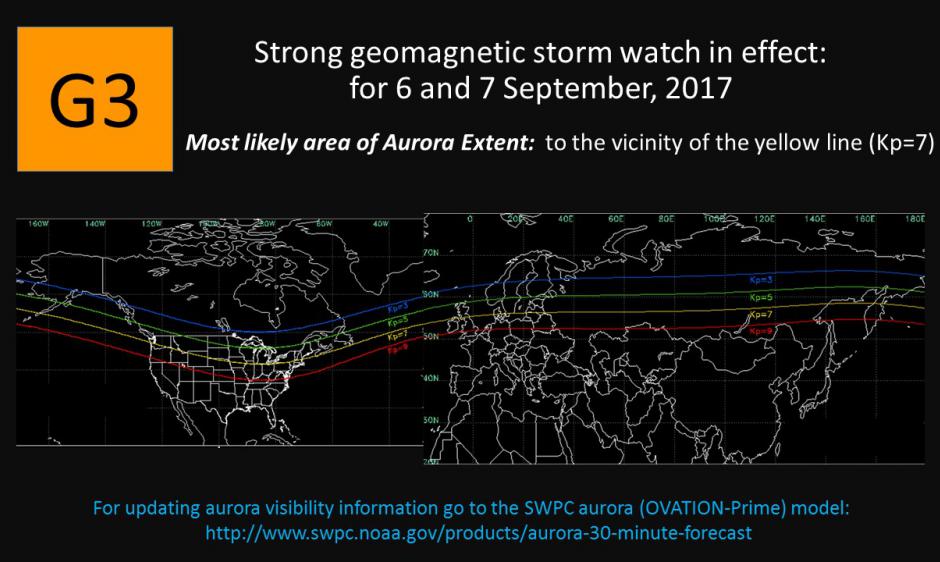 G3 Watch for 6-7 Sep CME Arrival