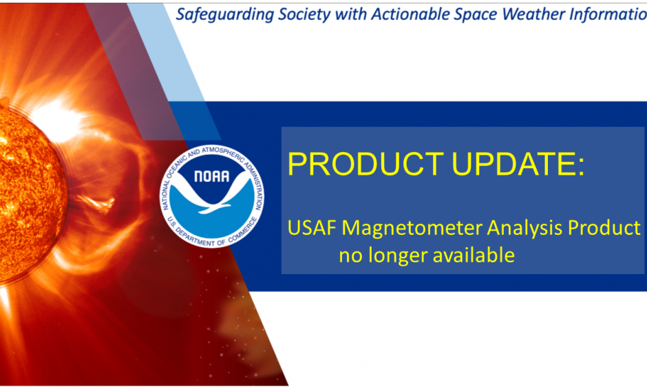 USAF Magnetometer Analysis Product No Longer Available