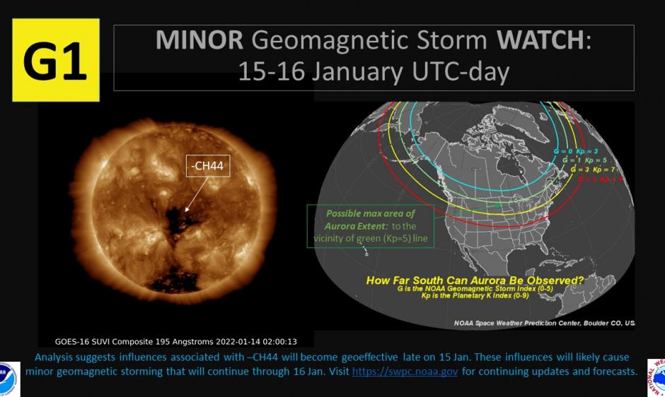 SWPC G1 (Minor) Geomagnetic Storm Watch