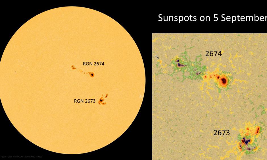 Sunspots on 5 September