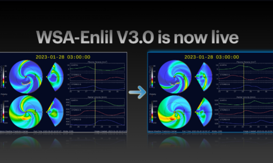 Illustration of WSA-Enlil Plots old versus new.