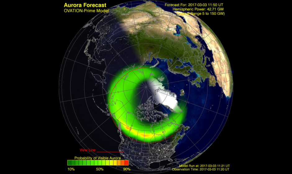 Aurora Forecast Model Output