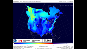 New Experimental US-Canada 1D geoelectric field map