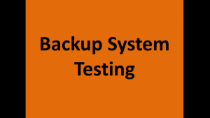 Backup test