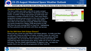 August 23-25th Weekend Space Weather Outlook