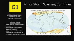 G1 Warning and delta B projection 2 Mar 2017