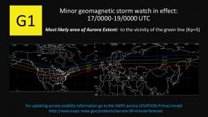 Aurora viewing map