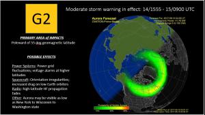 Ovation/G2 Warning until 15/0900 UTC