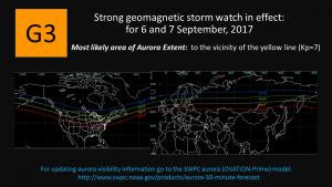 G3 Watch for 6-7 Sep CME Arrival