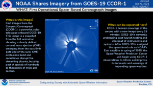 NOAA Shares Imagery from GOES-19 CCOR-1