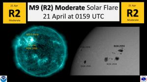 R2 Event on 21 April, 2022 - M9 flare