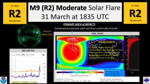 M9 Flare on 31 Mar at 1835 UTC